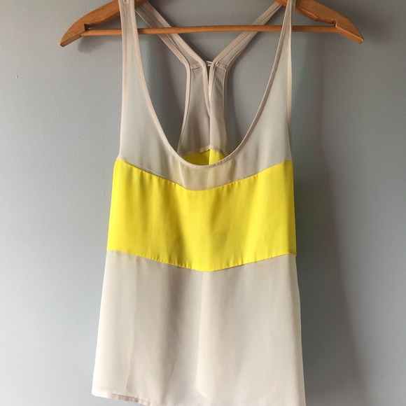 Express yellow and gray tank top - Picture 3 of 4